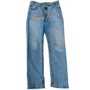 Levi's 501 Original Fit Jeans Women’s 27/30 Light Wash Denim Button Fly Jeans